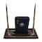 Dacasso Walnut & Leather Cell Phone Holder Pen Stand AG-8412 - alternate 5
